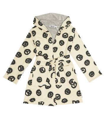 Wave Peace Smile cotton-blend bathrobe | Molo