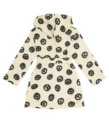 Wave Peace Smile cotton-blend bathrobe | Molo