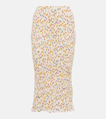 Floral plissé midi skirt | Dorothee Schumacher