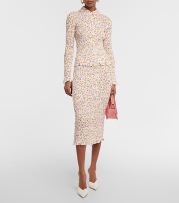 Floral plissé midi skirt | Dorothee Schumacher