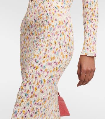 Floral plissé midi skirt | Dorothee Schumacher