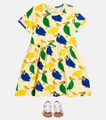 Printed cotton-blend dress | Mini Rodini