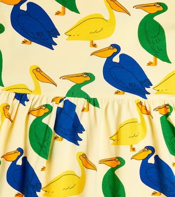 Printed cotton-blend dress | Mini Rodini