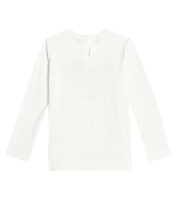 Embellished cotton jersey T-shirt | Monnalisa