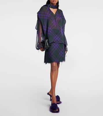 Checked silk miniskirt | Burberry