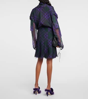 Checked silk miniskirt | Burberry