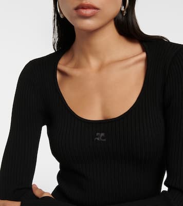 Miniabito in maglia di jersey a coste | Courrèges