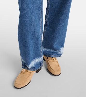 Loafers VLogo Gate aus Veloursleder | Valentino Garavani