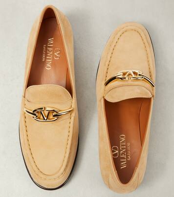 Loafers VLogo Gate aus Veloursleder | Valentino Garavani