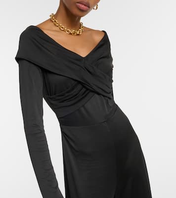 Lucien jersey off-shoulder jumpsuit | Diane von Furstenberg