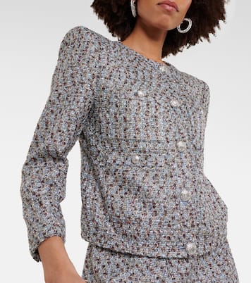 Ferazia metallic tweed jacket | Veronica Beard