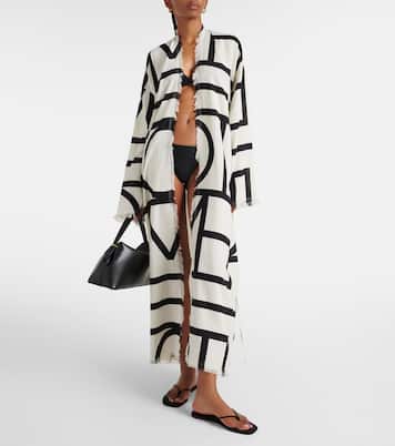Vestido envolvente Monogram de algodón | Toteme
