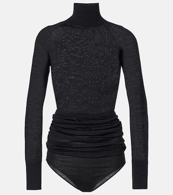 Draped wool turtleneck bodysuit | Alaïa