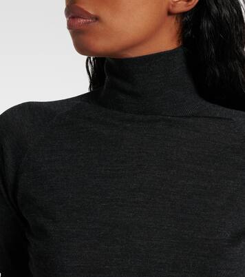 Draped wool turtleneck bodysuit | Alaïa