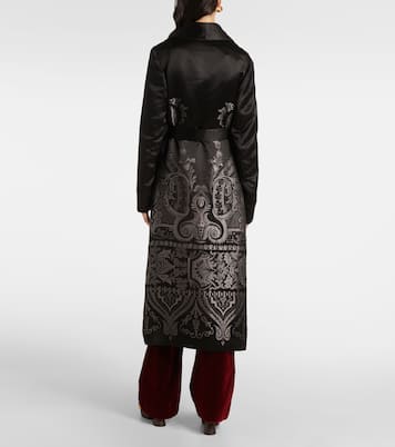 Abrigo de mezcla de seda con cinturón | Etro