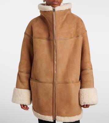 Jacke Signature aus Veloursleder und Shearling | Toteme