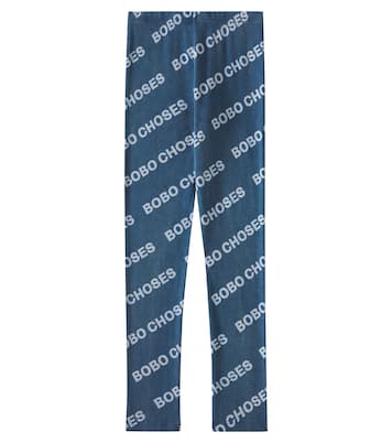 Logo cotton-blend jersey leggings | Bobo Choses