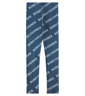 Logo cotton-blend jersey leggings | Bobo Choses