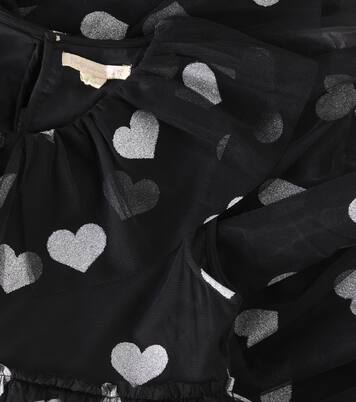 Heart-printed tiered tulle dress | Konges Sløjd