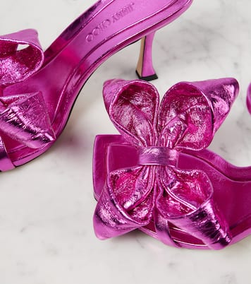 Sandalen Staz 90 aus Metallic-Leder | Jimmy Choo