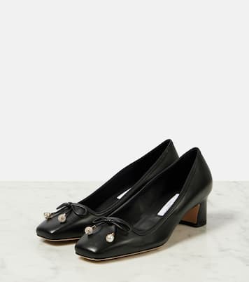 Elme 45 embellished leather pumps | Jimmy Choo