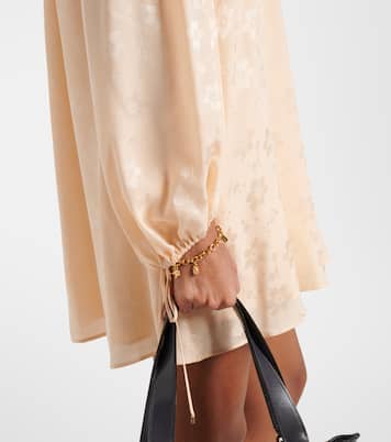 Vestido corto de seda en jacquard floral | Chloé