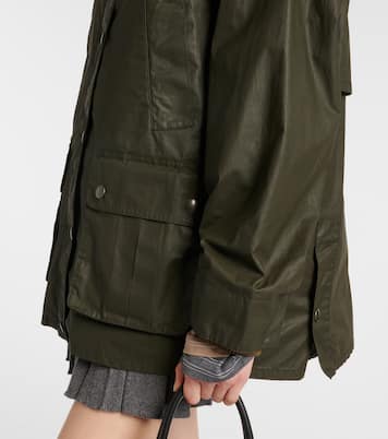 Jacke aus Popeline mit Cord | Miu Miu