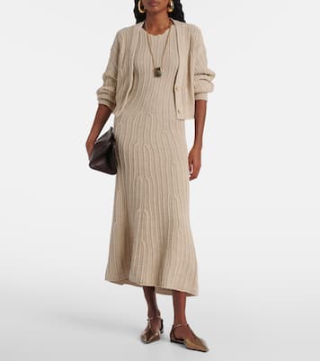 Vestido largo Uccio de lino y algodón | Max Mara