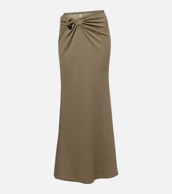 Embellished ruched jersey maxi skirt | Christopher Esber