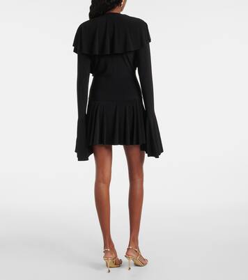 Ruffled jersey bodysuit dress | Norma Kamali