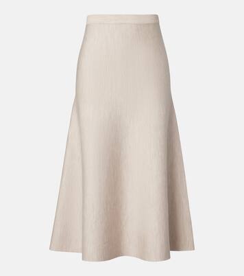 Freddie wool, cashmere, and silk midi skirt | Gabriela Hearst