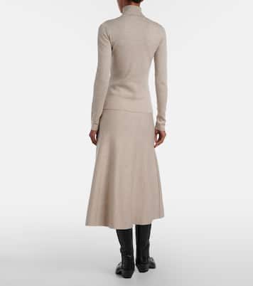 Freddie wool, cashmere, and silk midi skirt | Gabriela Hearst