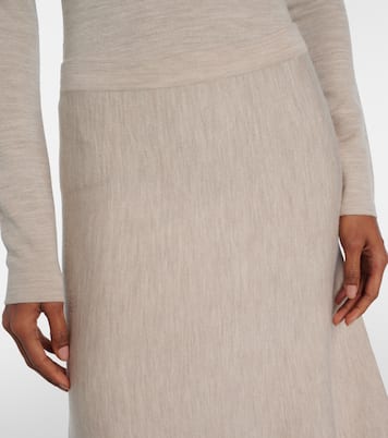 Freddie wool, cashmere, and silk midi skirt | Gabriela Hearst