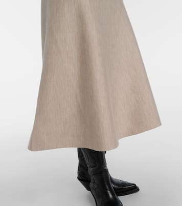 Freddie wool, cashmere, and silk midi skirt | Gabriela Hearst