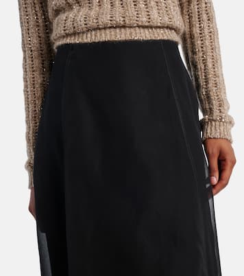 Midirock aus Seidenorganza | Brunello Cucinelli