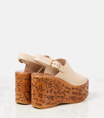 Maxime debossed leather wedges | Chloé