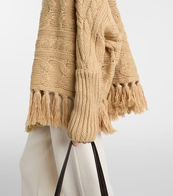 Asymmetric turtleneck wool-blend sweater  | Goldbergh