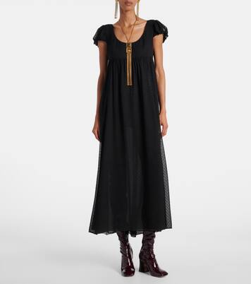 Silk point d'esprit maxi dress | Chloé
