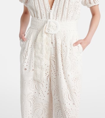 Broderie anglaise cotton jumpsuit  | Farm Rio