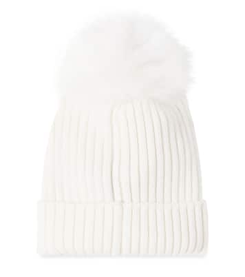 Ribbed-knit virgin wool beanie | Moncler Enfant