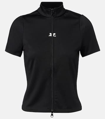 Top Interlock de jersey con cremallera y logo | Courrèges
