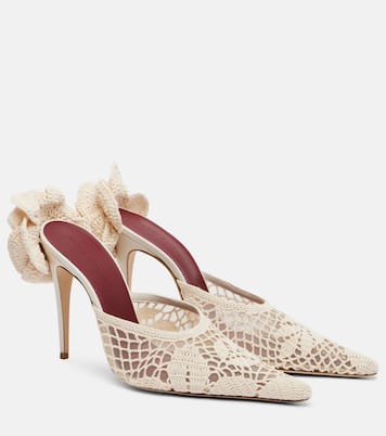 Crochet and leather mules | Magda Butrym