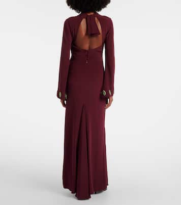 Abito lungo Aurora Magica in seta con perline | Johanna Ortiz