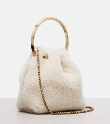 Bon Bon Small shearling bucket bag | Jimmy Choo