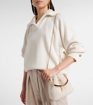 Bon Bon Small shearling bucket bag | Jimmy Choo