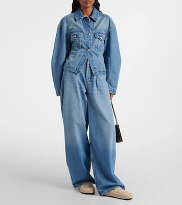 Slippers aus Veloursleder mit Shearling | Jacquemus