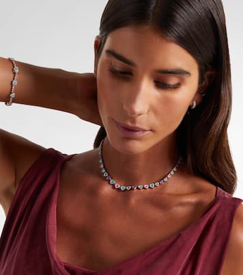 عقد تشوكر من ذهب وردي 18 قيراط وألماس Candy Crush | Kamyen