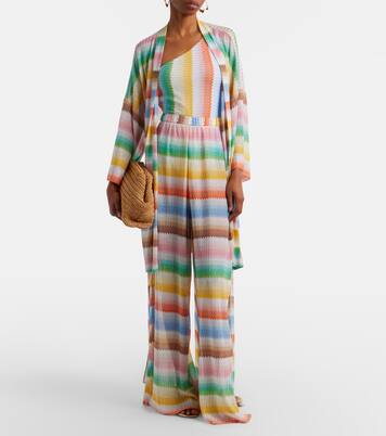 Zigzag knitted wide-leg pants | Missoni