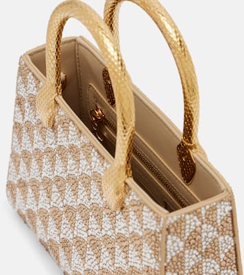 Serpentine Duo Small embellished suede tote bag | Bvlgari