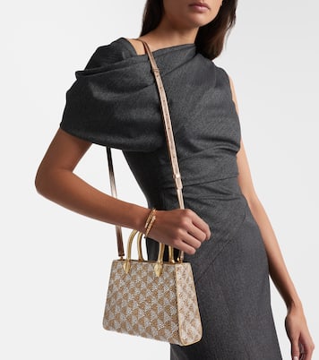 Serpentine Duo Small embellished suede tote bag | Bvlgari